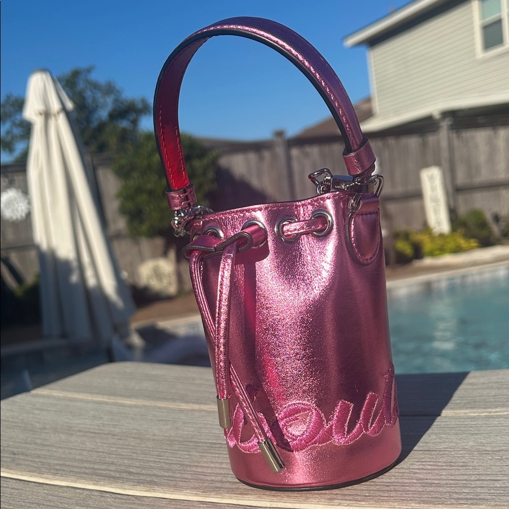 Christian Louboutin MINI Mary Jane Metallic Bucket Bag - Picture 3 of 11